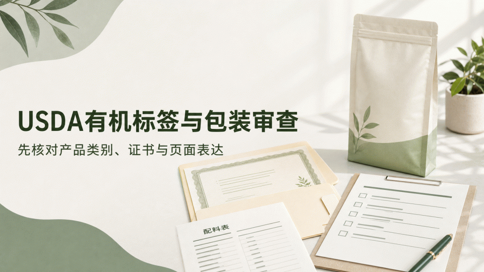 USDA有机标签与包装审查：先核对产品类别、证书与页面表达