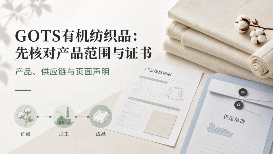GOTS有机纺织品：先核对产品范围与证书