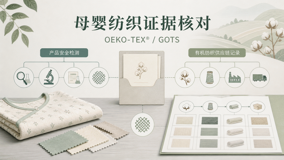母婴纺织品如何区分 OEKO-TEX 与 GOTS：按产品、安全与有机证据核对