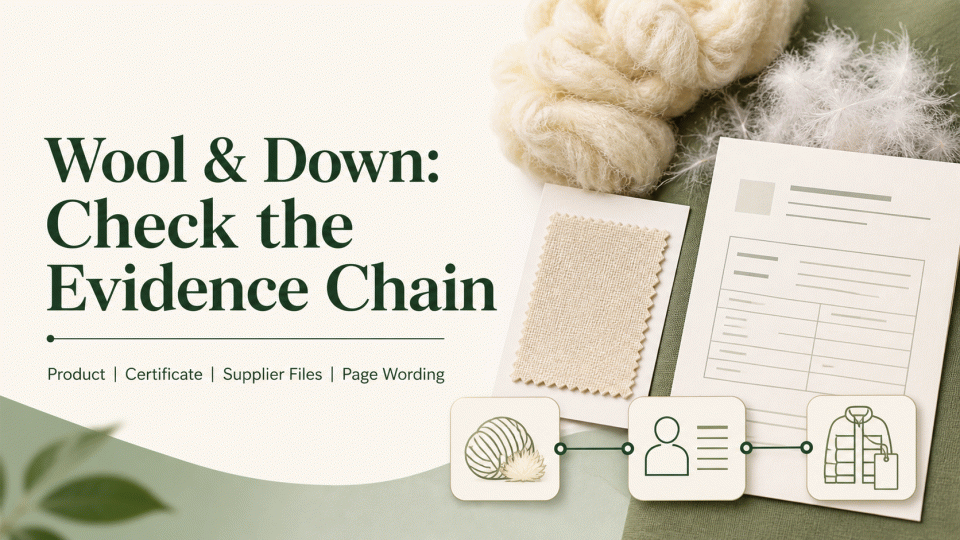 Wool and Down Material Claims: Check the Product, Certificate and Chain of Custody