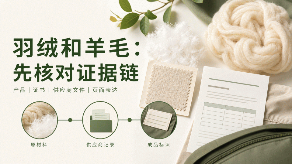 羽绒和羊毛材料声明：先核对产品、证书与监管链