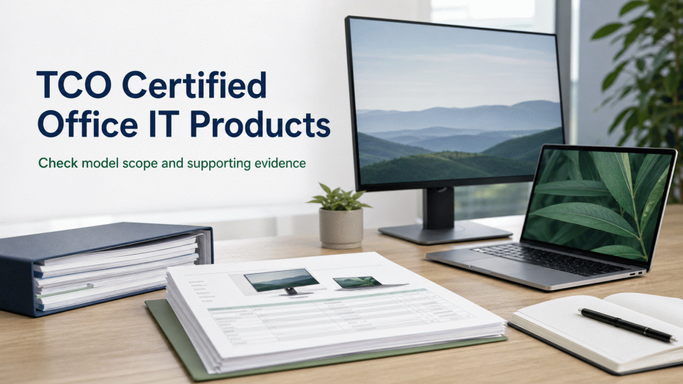 TCO Certified Office IT Products: Check Model Scope and Supporting Evidence