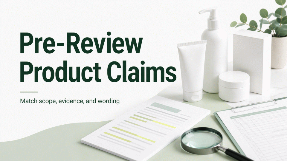 Pre-Review Product Claims: Match the Product, Evidence, and Page Wording