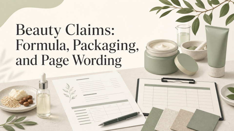 Beauty Claims: Formula, Packaging, and Page Wording