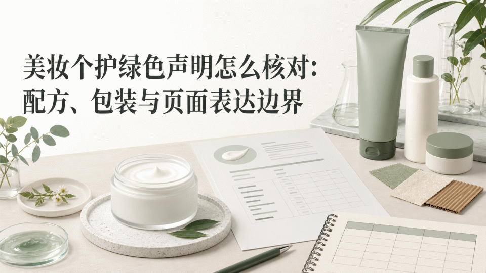 美妆个护绿色声明怎么核对：配方、包装与页面表达边界