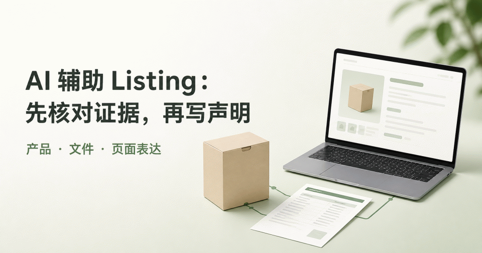 AI 辅助 Listing：先核对证据，再写页面声明