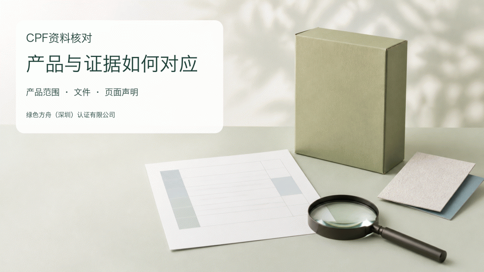 Amazon CPF资料怎么核对：产品、证据与页面声明