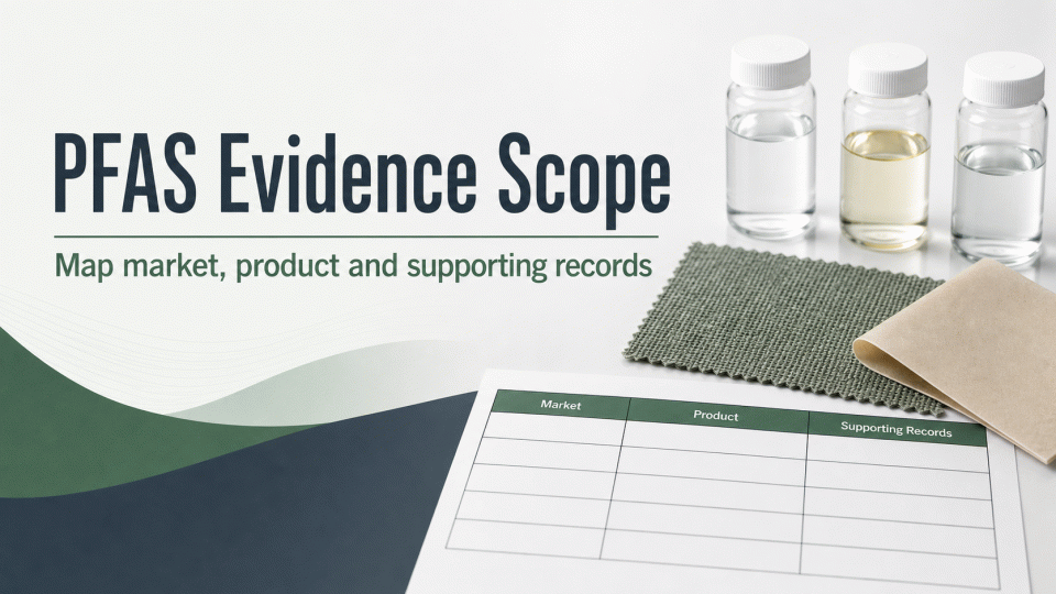 PFAS Evidence Scope: How to Map Markets, Products, and Supporting Records
