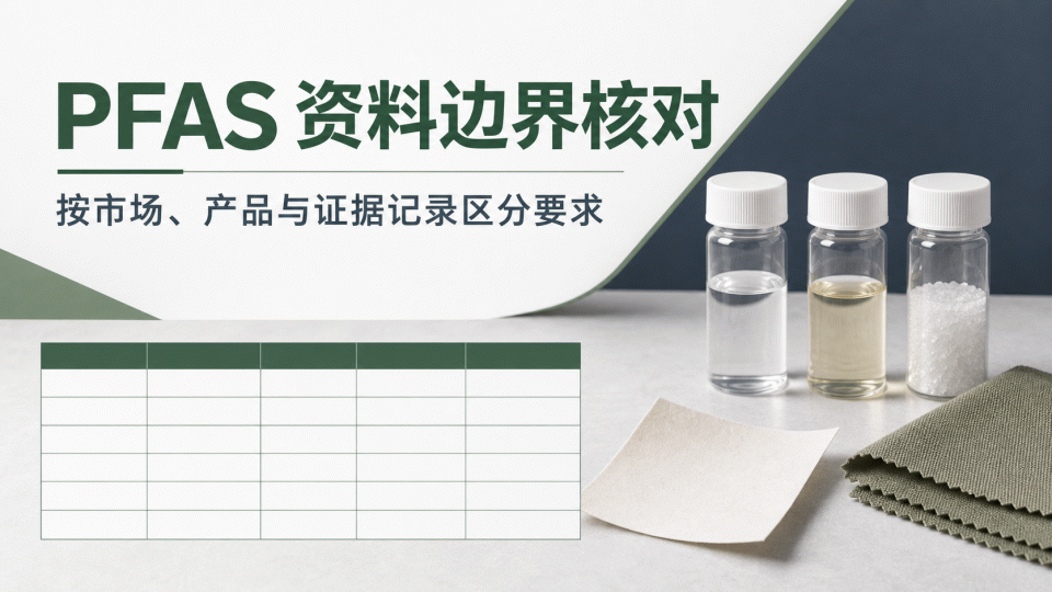 PFAS有害物质证据链：按市场、产品与资料边界核对