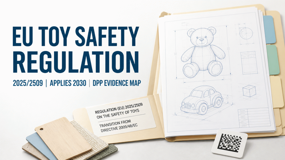 EU Toy Safety Regulation (EU) 2025/2509: Product and DPP Evidence Map