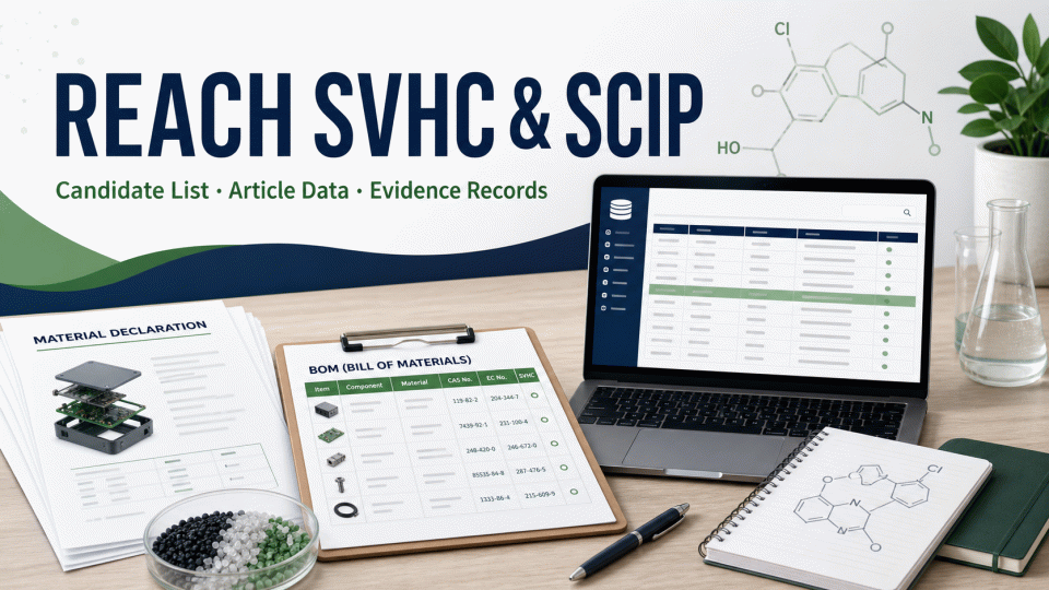 REACH SVHC and SCIP: Candidate List, Article Data and Evidence Records