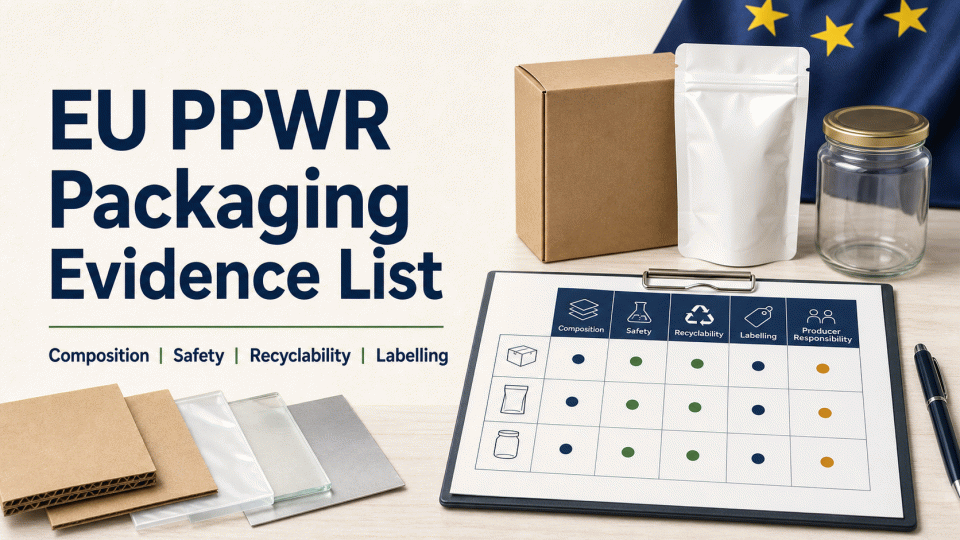 EU PPWR Packaging Evidence List: Check Composition, Use and Records