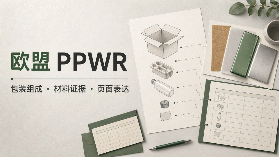 欧盟 PPWR 包装资料清单：组成、材料与页面证据
