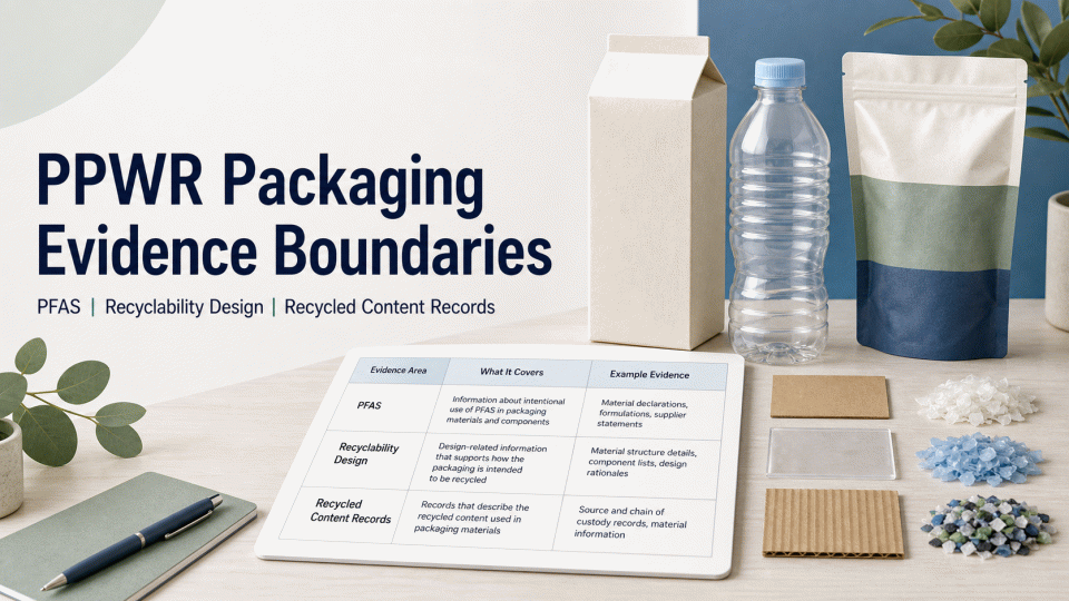 PPWR Packaging Evidence Boundaries: How to Review PFAS, Recyclability Design and Recycled-Content Records