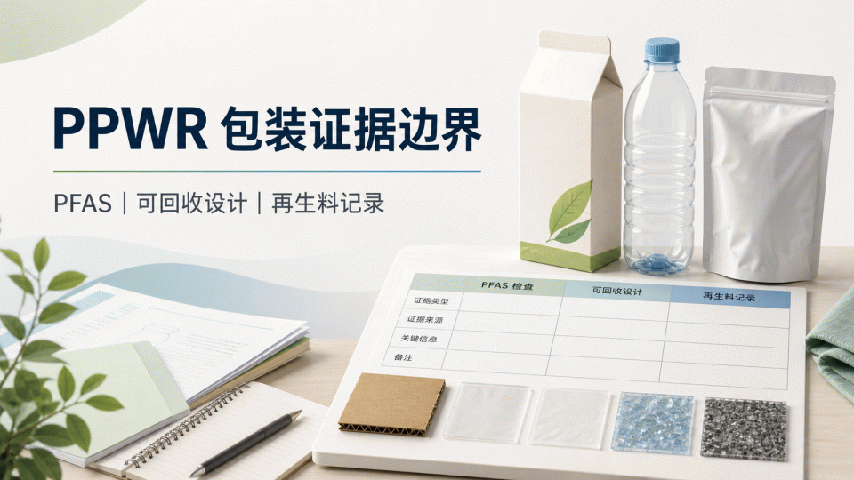 PPWR包装证据边界：PFAS、可回收设计与再生料记录怎么分别核对