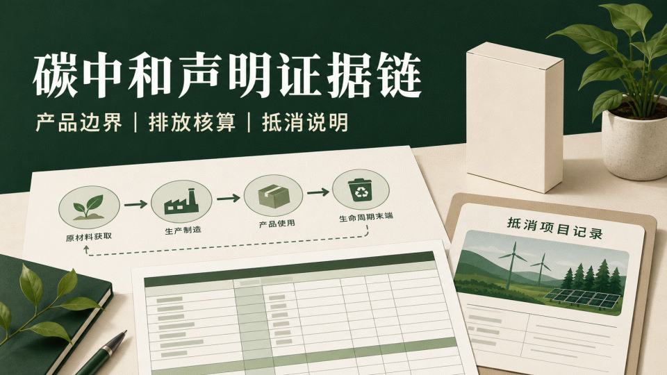 碳中和声明证据链：产品边界、排放核算与抵消说明