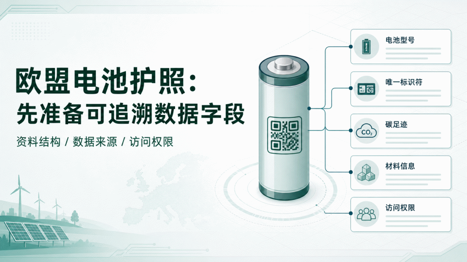 欧盟电池护照：先准备可追溯数据字段