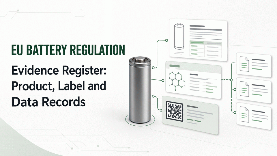 EU Battery Regulation Evidence Register: Align Products, Labels and Data