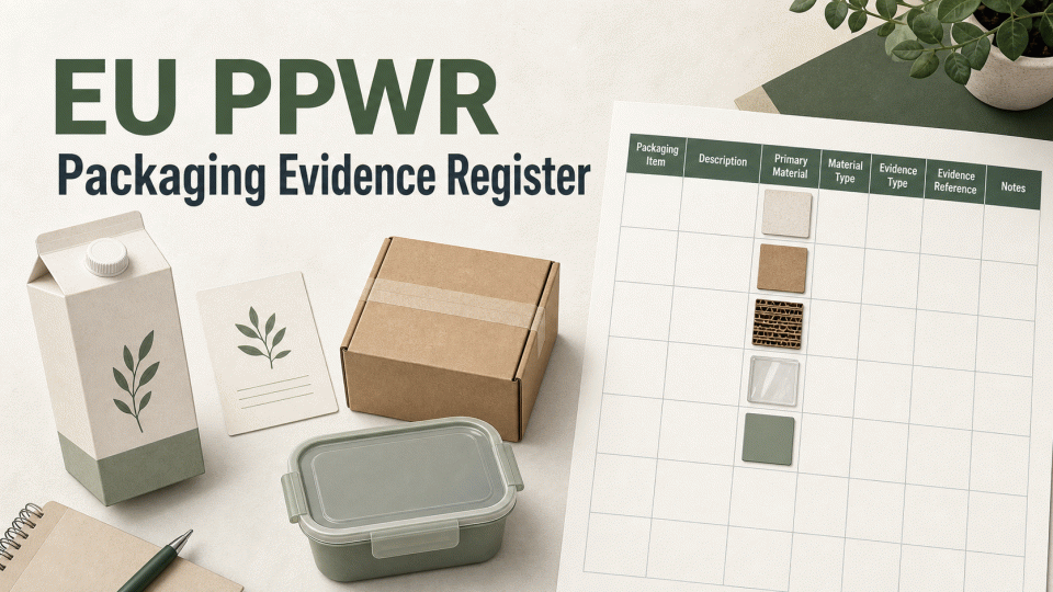 EU PPWR Packaging Regulation: Build an Evidence Register by Packaging Component