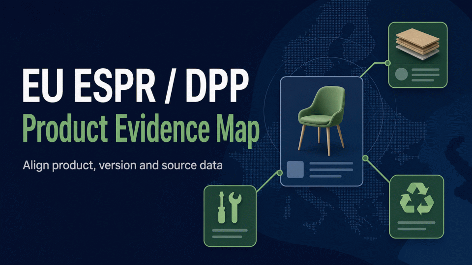 EU ESPR / DPP Product Evidence Map: Align Product, Version, and Source Data