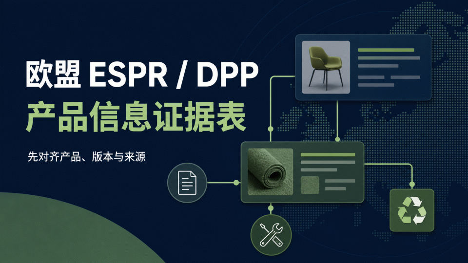 欧盟 ESPR / DPP 产品信息表：先对齐产品、版本与来源