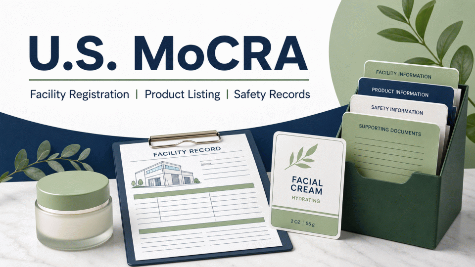 U.S. MoCRA Cosmetics Checklist: Facility Registration, Product Listing, and Safety Records