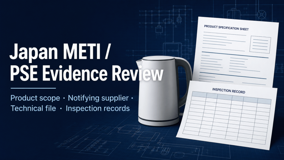 Japan METI / PSE Evidence Checklist: Map Product Scope and Responsibility First