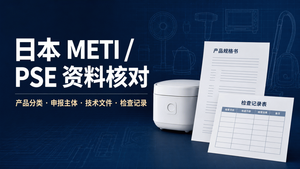 日本 METI／PSE 资料清单：先按产品和责任主体建立证据链