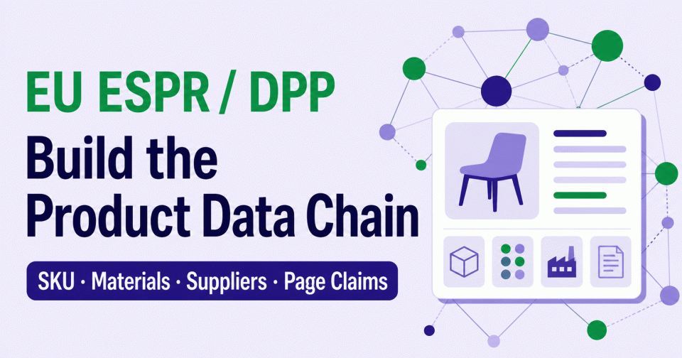 EU ESPR / DPP: Build the Product Data Chain First