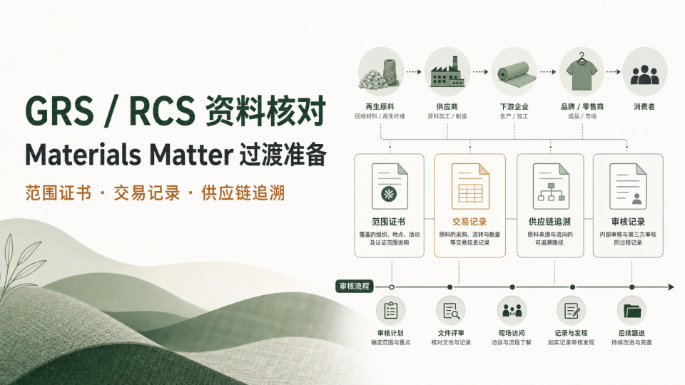 GRS／RCS 资料核对与 Materials Matter 过渡准备