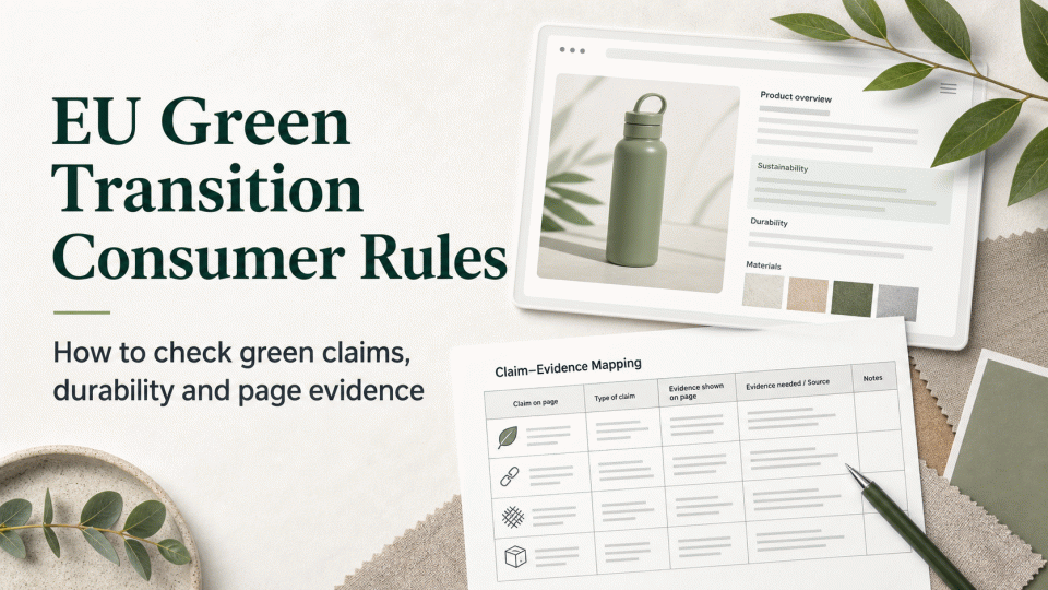 EU Green Transition Consumer Rules: How to Check Claims and Page Evidence