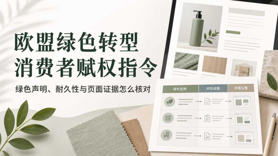 欧盟绿色转型消费者赋权指令：绿色声明与页面证据怎么核对