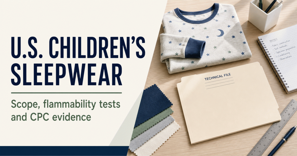 U.S. Children’s Sleepwear Flammability Evidence: Scope, Testing and CPC
