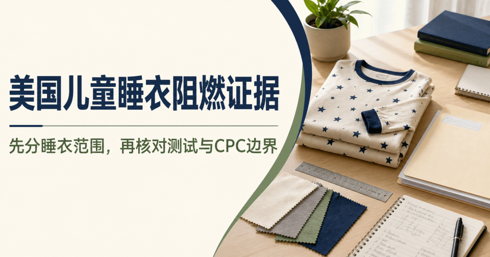 美国儿童睡衣阻燃证据怎么核对：先分范围，再对测试与CPC