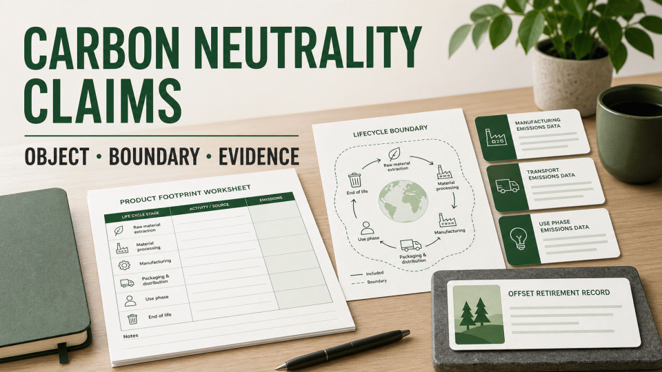 Preparing Carbon Neutrality Claims: Align the Object, Boundary and Evidence