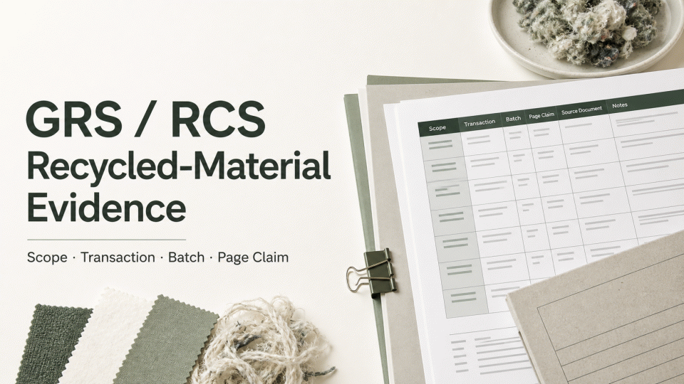 GRS and RCS Recycled-Material Evidence: Scope, Transactions, and Page Claims