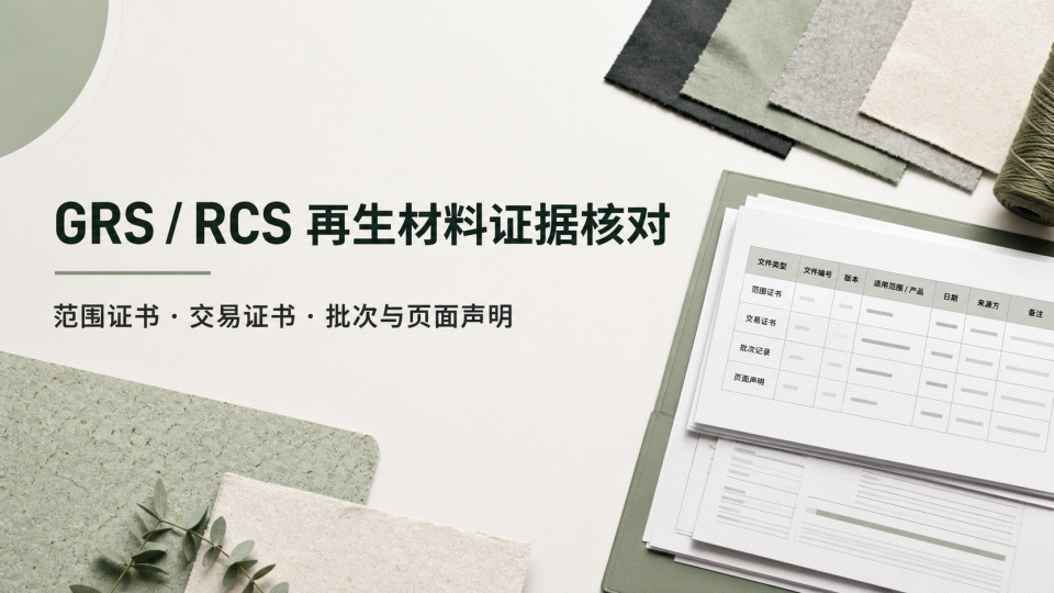 GRS 与 RCS 再生材料证据核对：范围、交易与页面声明