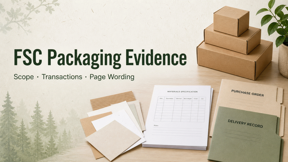 FSC Packaging Evidence: Scope, Transactions and Page Wording