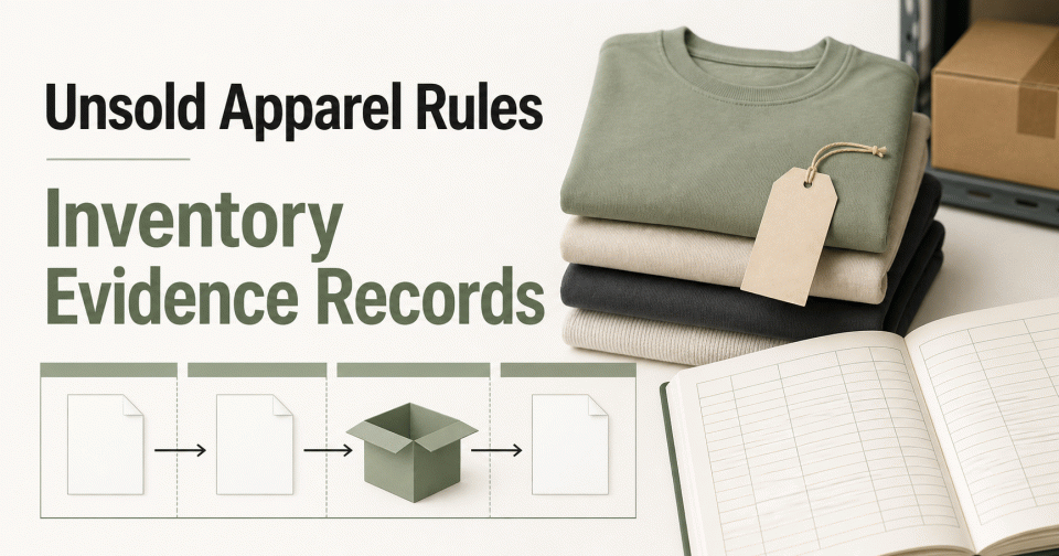 EU Unsold Apparel Rules: ESPR Scope, Records and Evidence Boundaries