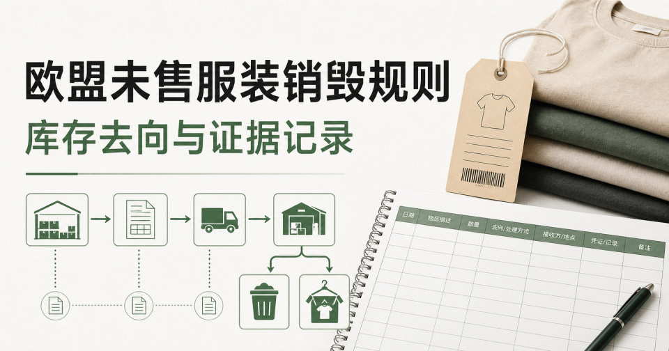 欧盟未售服装销毁规则：ESPR适用范围、记录与证据边界