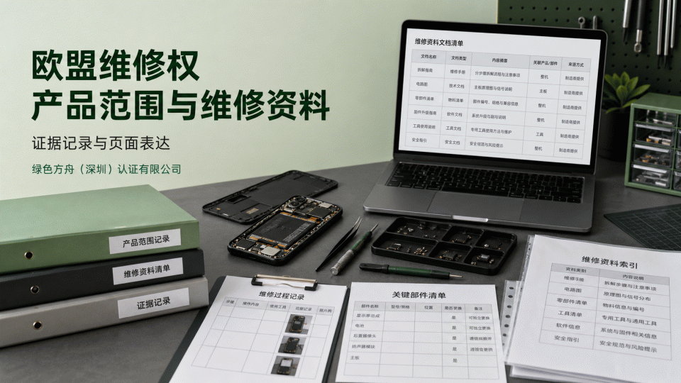 欧盟维修权：产品范围、维修资料与页面表达核对