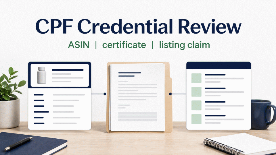 Amazon Climate Pledge Friendly (CPF) Credential Review for Existing Products