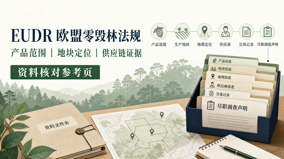 EUDR 欧盟零毁林法规：资料清单与证据链核对