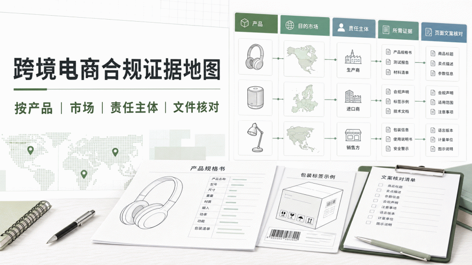 跨境电商合规证据地图：按产品、市场与责任主体建立资料矩阵