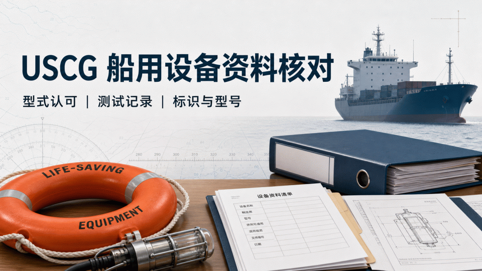 USCG 船用设备资料核对：型式认可、测试记录与型号标识