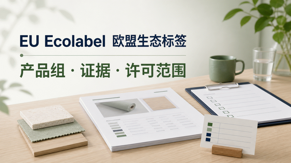 EU Ecolabel 欧盟生态标签：产品组、申请资料与页面表达