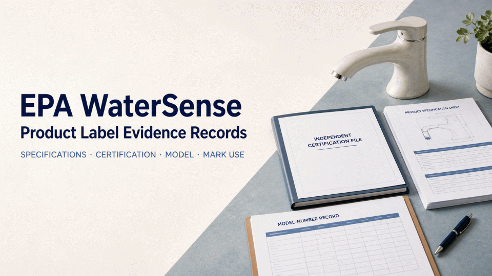 EPA WaterSense: Product Label Claims and Evidence Records