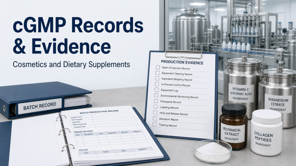 How to Review cGMP Records: Evidence Boundaries for Cosmetics and Dietary Supplements