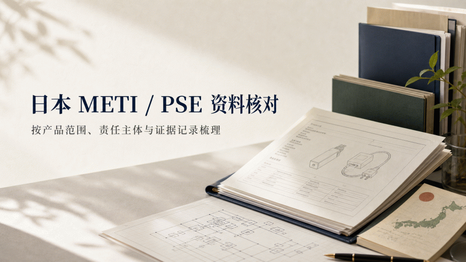 日本 METI / PSE 资料怎么核对：产品范围、责任主体与证据记录