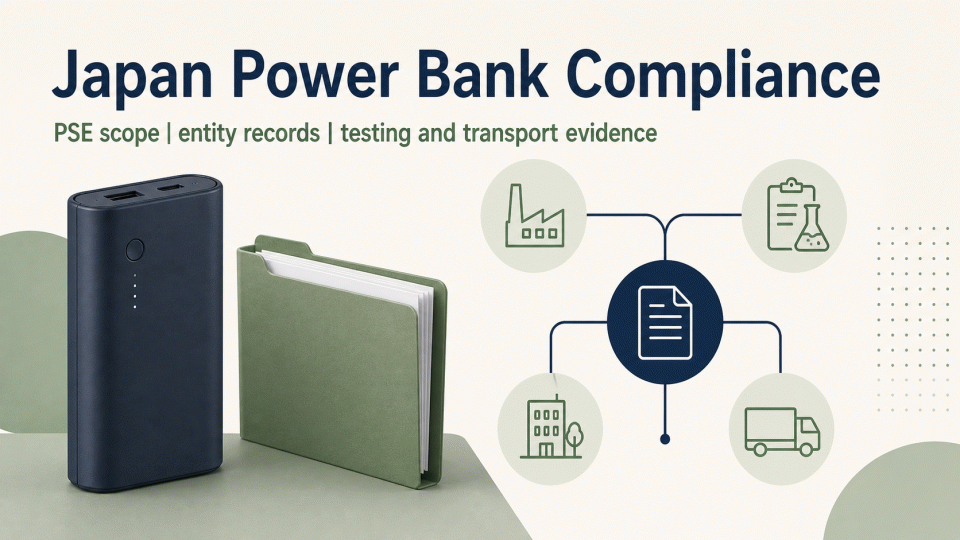 Japan Power Bank Compliance Records: PSE Scope, Responsible Entity and Transport Evidence